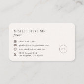 Wedding Florist Feminine Professional Visitekaartje (Achterkant)