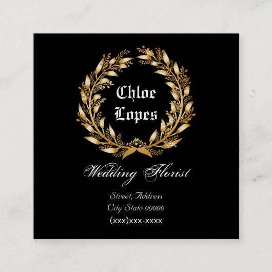 Wedding Florist Vierkante Visitekaartje (Voorkant)