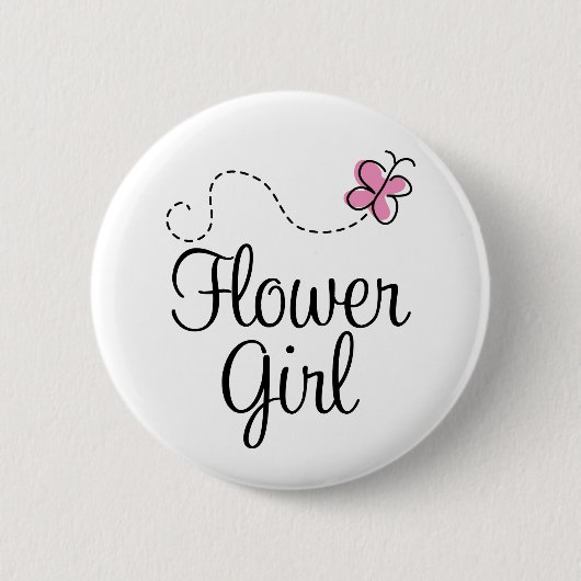Wedding Flowergirl Button (Voorkant)