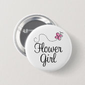 Wedding Flowergirl Button (Voorkant /achterkant)