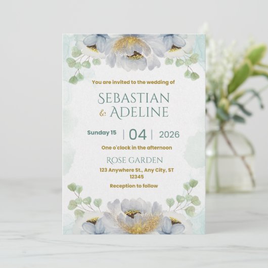 wedding flowers kaart (Staand voorkant)