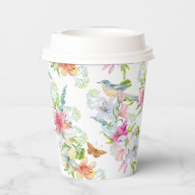 Wedding Flowers Lelies en Vogels Waterverf