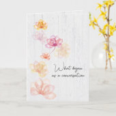 Wedding Flowers op Whitewash Wood Kaart (Gele Bloem)