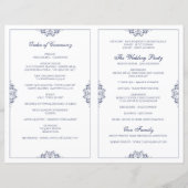 Wedding Foldover Program Booklet - Nadine (marine) (Achterkant)