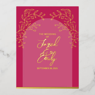 Wedding Folie Invitation Briefkaart