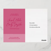 Wedding Folie Invitation Briefkaart (Achterkant)