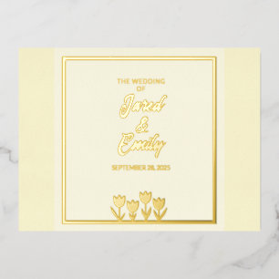 Wedding Folie Invitation Post Kaart