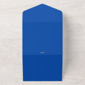 Wedding Formal Cobalt Blue Kindly Reply invite All In One Uitnodiging (Buitenkant)