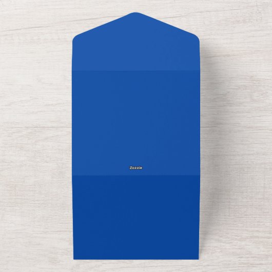 Wedding Formal Cobalt Blue Kindly Reply invite All In One Uitnodiging (Buitenkant)