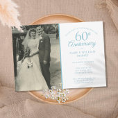 Wedding Foto 60th Jubileum Diamond Confetti Kaart