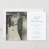 Wedding Foto 60th Jubileum Diamond Confetti Kaart (Voorkant)