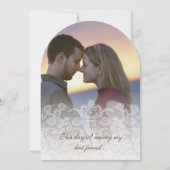 Wedding Foto  Lace Damask-uitnodigingen Kaart (Voorkant)