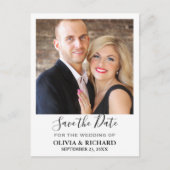 Wedding Foto opslaan Datum bekendmaking Briefkaart (Voorkant)