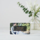 Wedding fotograaf (Elegant Photo Overlay) Visitekaartje (Staand voorkant)