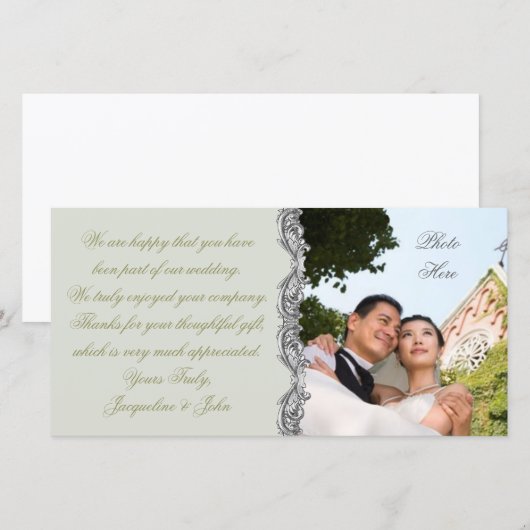 Wedding ~ Fotokaart Bedankkaart (Voorkant / Achterkant)