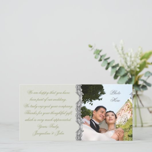Wedding ~ Fotokaart Bedankkaart (Staand voorkant)