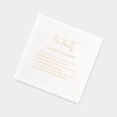 Wedding Fun Facts Moderne gepersonaliseerde trivia Folie Servetten (Links)