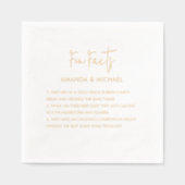 Wedding Fun Facts Moderne gepersonaliseerde trivia Folie Servetten (Voorkant)