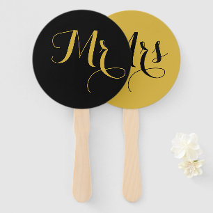 Wedding Game Ronde Hand Fan voor Mr of Mrs. Handwaaier