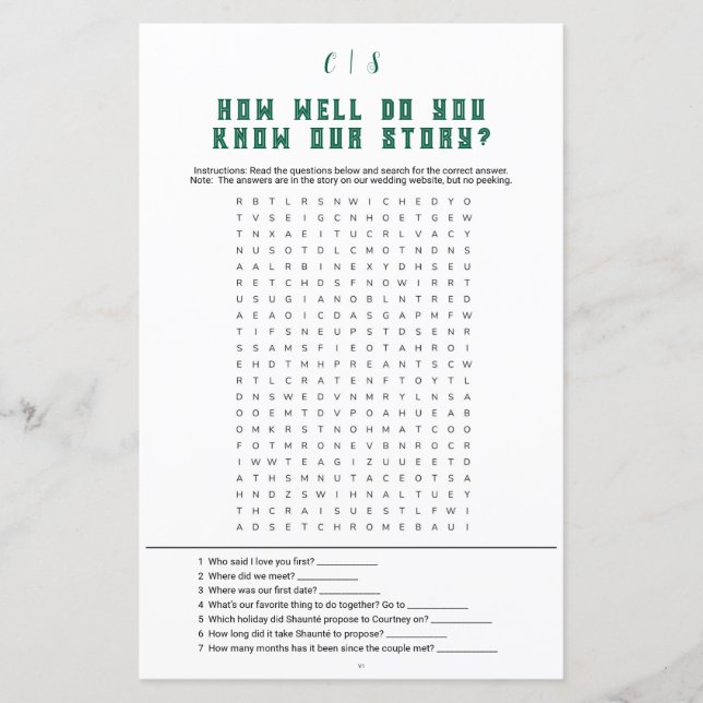 Wedding Game Word Zoeken v1 (Voorkant)