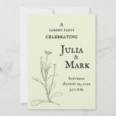 Wedding Garden Party | Gele zaden Kaart (Voorkant)