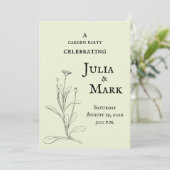 Wedding Garden Party | Gele zaden Kaart (Staand voorkant)