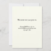 Wedding Garden Party | Gele zaden Kaart (Achterkant)