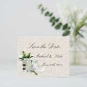 Wedding Gardenias Aankondigingskaart (Staand voorkant)