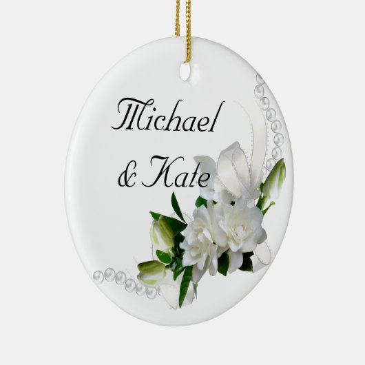 Wedding Gardenias Keramisch Ornament (Rechts)