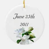 Wedding Gardenias Keramisch Ornament (Achterkant)