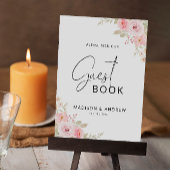 Wedding gastenboek teken sjabloon, Roos Kaart