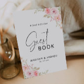 Wedding gastenboek teken sjabloon, Roos Kaart