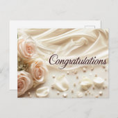 Wedding Gefeliciteerd Briefkaart (Voorkant / Achterkant)