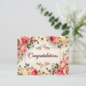 Wedding Gefeliciteerd Briefkaart (Staand voorkant)