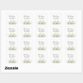Wedding Gentle White Calla Lily Rozen Dank u Vierkante Sticker (Vel)