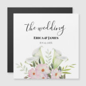 Wedding Gentle White Calla Lily Rozen Waterverf (Voorkant / Achterkant)