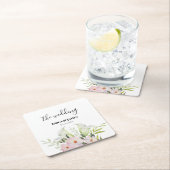 Wedding Gentle White Calla Lily Rozen Waterverf Kartonnen Onderzetters (Insitu)