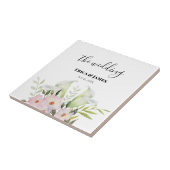 Wedding Gentle White Calla Lily Rozen Waterverf S Tegeltje (Zijkant)