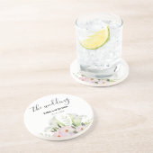 Wedding Gentle White Calla Lily Rozen Waterverf S Zandsteen Onderzetter (Zijkant)