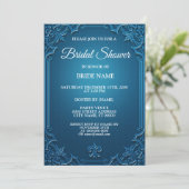 Wedding Geometric Teal Turquoise Bridal Shower Kaart (Staand voorkant)