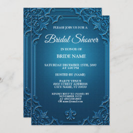 Wedding Geometric Teal Turquoise Bridal Shower Kaart
