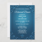 Wedding Geometric Teal Turquoise Rehearsal Dinner Kaart (Voorkant)