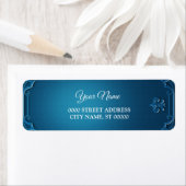 Wedding Geometric Teal Turquoise Return Address Etiket (Insitu)