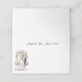 Wedding Gevouwen Naam Plaats Kaart Plaatskaartje (Buitenkant ongevouwen)