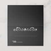 Wedding Gevouwen Naam Plaats Kaart Plaatskaartje (Buitenkant ongevouwen)