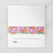 Wedding Gevouwen Naam Plaats Kaart Plaatskaartje (Buitenkant ongevouwen)