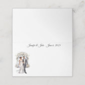 Wedding Gevouwen Naam Plaats Kaart Plaatskaartje (Buitenkant ongevouwen)