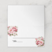 Wedding Gevouwen Naam Plaats Kaart Plaatskaartje (Buitenkant ongevouwen)