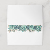 Wedding Gevouwen Naam Plaats Kaart Plaatskaartje (Buitenkant ongevouwen)