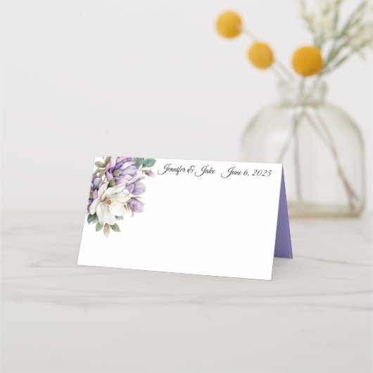 Wedding Gevouwen Naam Plaats Kaart Plaatskaartje (Voorkant)